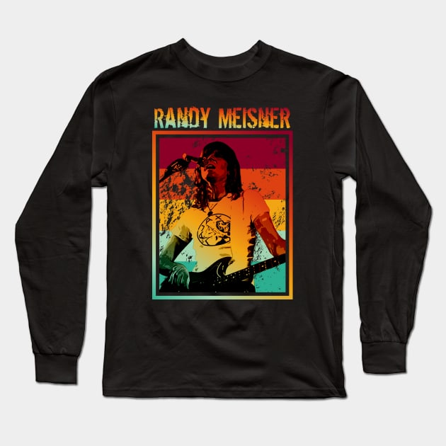 Randy Meisner | Retro poster Long Sleeve T-Shirt by Aloenalone